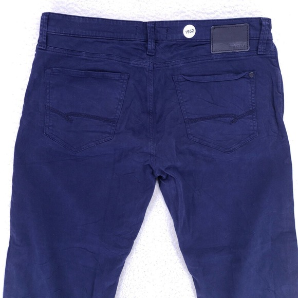 Mavi Jeans Denim Cotton Men SZ 36x34 Blue Straight Stretch VTG Mid Rise Slim 90s - Picture 6 of 13